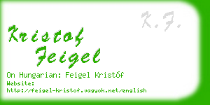 kristof feigel business card